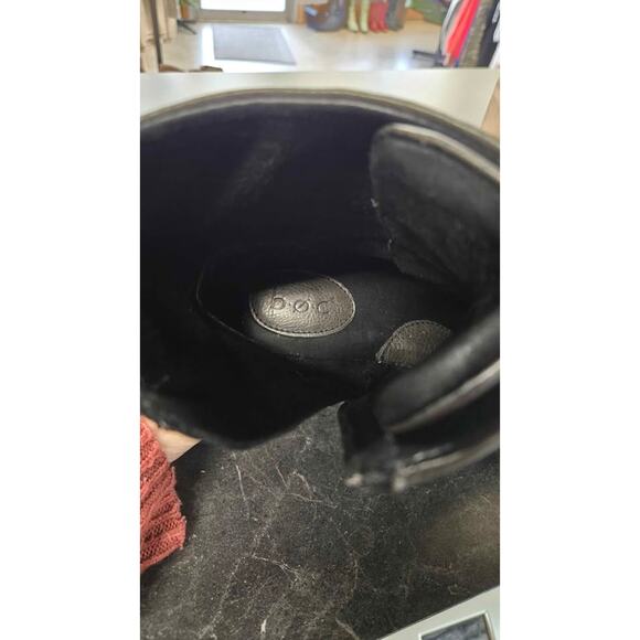 BOC Born Concept Black Buckle Combat Boots Side Zip 8.5M - Picture 5 of 7